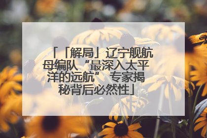 「解局」辽宁舰航母编队“最深入太平洋的远航” 专家揭秘背后必然性