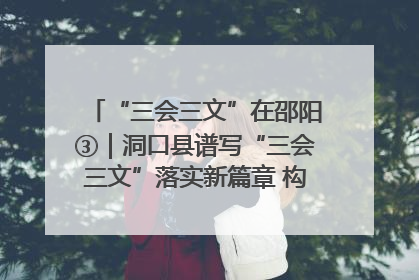 “三会三文”在邵阳③｜洞口县谱写“三会三文”落实新篇章 构建协同联动大格局