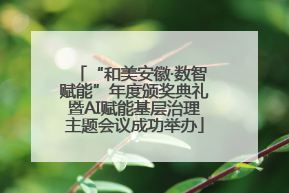“和美安徽·数智赋能”年度颁奖典礼暨AI赋能基层治理主题会议成功举办