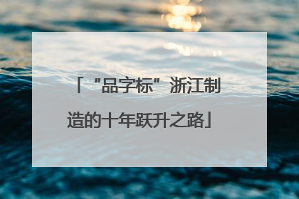“品字标”浙江制造的十年跃升之路