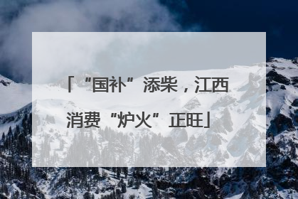 “国补”添柴，江西消费“炉火”正旺