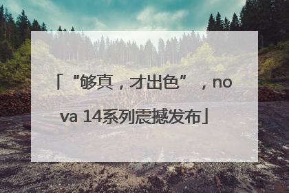 “够真，才出色”，nova 14系列震撼发布