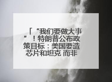 “我们要做大事”！特朗普公布政策目标：美国要造芯片和坦克 而非T恤袜子