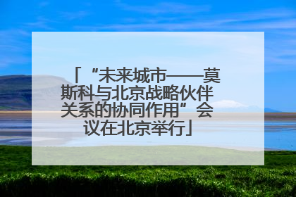 “未来城市——莫斯科与北京战略伙伴关系的协同作用”会议在北京举行
