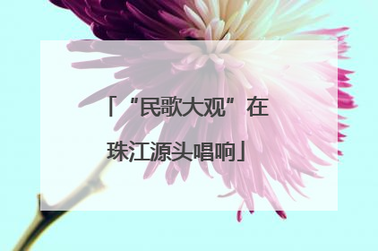 “民歌大观”在珠江源头唱响