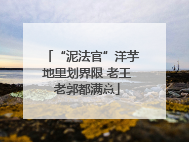 “泥法官”洋芋地里划界限 老王老郭都满意