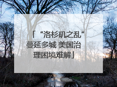 “洛杉矶之乱”蔓延多城 美国治理困境难解