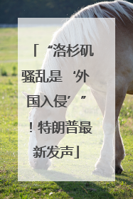 “洛杉矶骚乱是‘外国入侵’”！特朗普最新发声