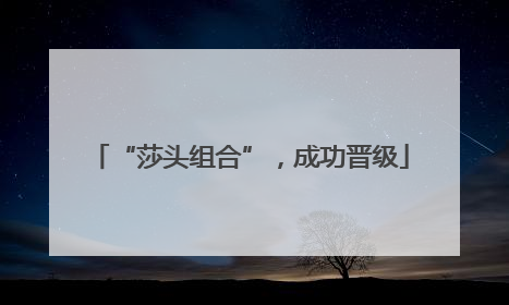 “莎头组合”，成功晋级