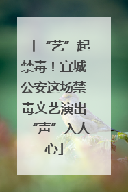 “艺”起禁毒！宜城公安这场禁毒文艺演出“声”入人心