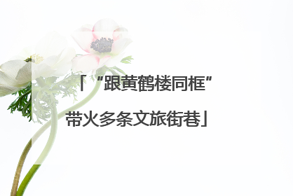 “跟黄鹤楼同框”带火多条文旅街巷