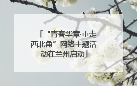 “青春华章·重走西北角”网络主题活动在兰州启动