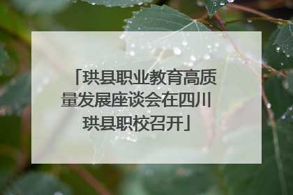 珙县职业教育高质量发展座谈会在四川珙县职校召开