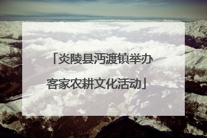 炎陵县沔渡镇举办客家农耕文化活动