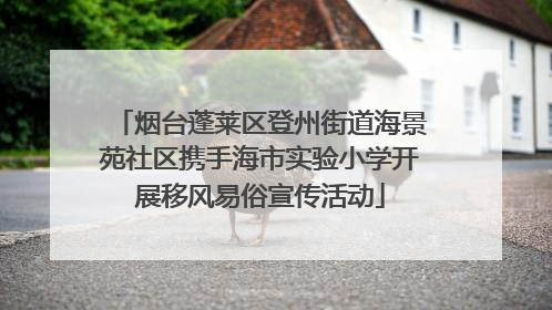 烟台蓬莱区登州街道海景苑社区携手海市实验小学开展移风易俗宣传活动