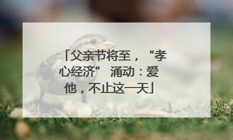 父亲节将至，“孝心经济” 涌动：爱他，不止这一天