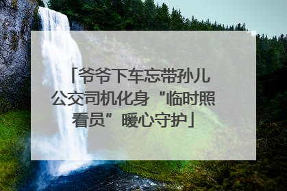 爷爷下车忘带孙儿 公交司机化身“临时照看员”暖心守护