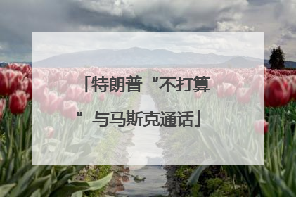 特朗普“不打算”与马斯克通话