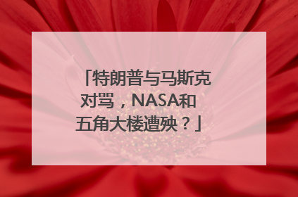 特朗普与马斯克对骂，NASA和五角大楼遭殃？