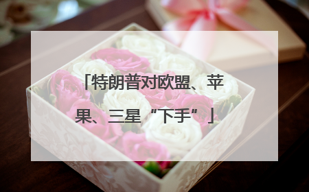 特朗普对欧盟、苹果、三星“下手”