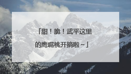 甜！脆！武平这里的鹰嘴桃开摘啦～