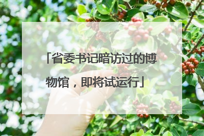 省委书记暗访过的博物馆，即将试运行