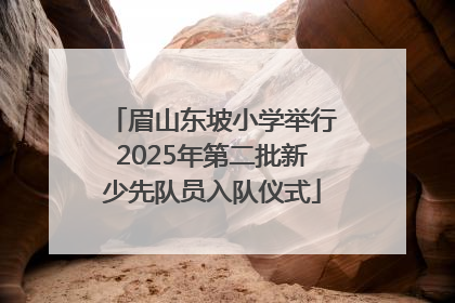 眉山东坡小学举行2025年第二批新少先队员入队仪式