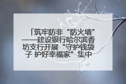 筑牢防非“防火墙”——建设银行哈尔滨香坊支行开展“守护钱袋子 护好幸福家”集中宣传日活动