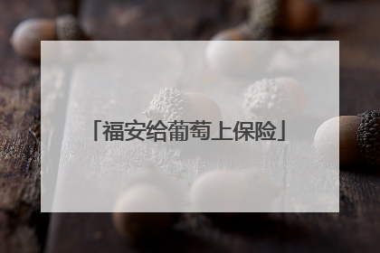 福安给葡萄上保险
