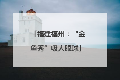 福建福州：“金鱼秀”吸人眼球