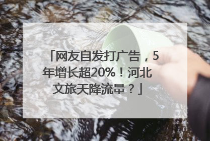网友自发打广告，5年增长超20%！河北文旅天降流量？