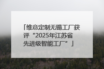 维意定制无锡工厂获评“2025年江苏省先进级智能工厂”
