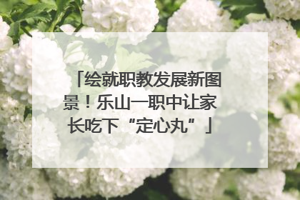 绘就职教发展新图景！乐山一职中让家长吃下“定心丸”
