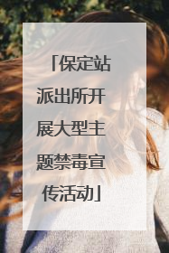 保定站派出所开展大型主题禁毒宣传活动