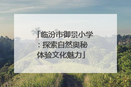 临汾市御景小学：探索自然奥秘 体验文化魅力