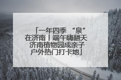 一年四季 “泉”在济南丨端午嗨翻天 济南植物园成亲子户外热门打卡地