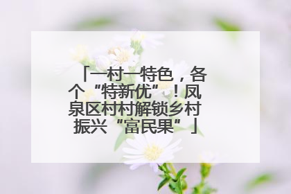 一村一特色，各个“特新优”！凤泉区村村解锁乡村振兴“富民果”