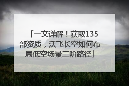一文详解！获取135部资质，沃飞长空如何布局低空场景三阶路径
