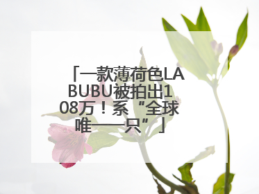一款薄荷色LABUBU被拍出108万！系“全球唯一一只”