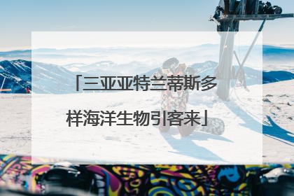 三亚亚特兰蒂斯多样海洋生物引客来