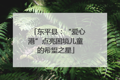 东平县：“爱心港”点亮困境儿童的希望之星
