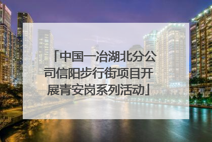 中国一冶湖北分公司信阳步行街项目开展青安岗系列活动