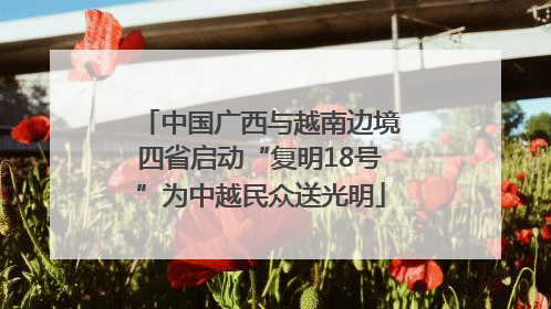 中国广西与越南边境四省启动“复明18号”为中越民众送光明