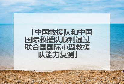中国救援队和中国国际救援队顺利通过联合国国际重型救援队能力复测