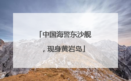 中国海警东沙舰，现身黄岩岛