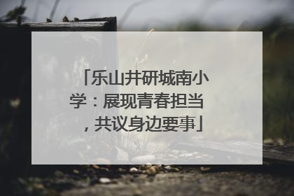 乐山井研城南小学：展现青春担当，共议身边要事