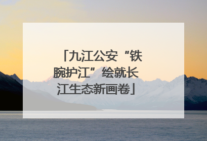 九江公安“铁腕护江”绘就长江生态新画卷