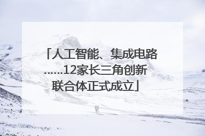 人工智能、集成电路……12家长三角创新联合体正式成立