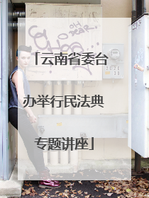 云南省委台办举行民法典专题讲座