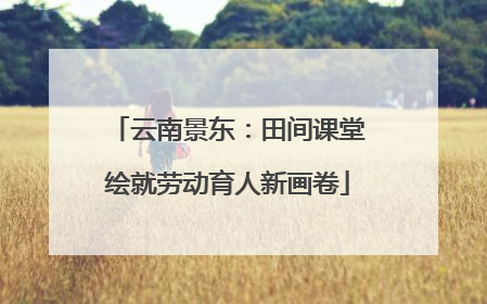云南景东：田间课堂绘就劳动育人新画卷